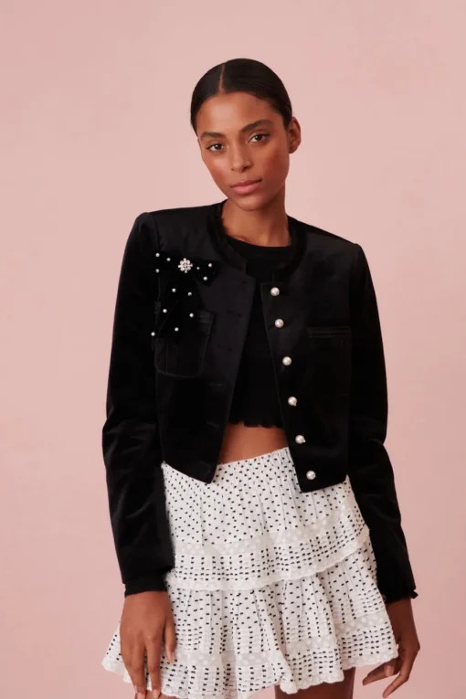 Women LoveShackFancy Ruffle Mini Polka Dot Skirt