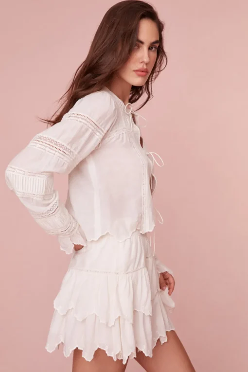 Women LoveShackFancy Sanra Embroidered Blouse