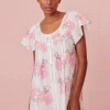 Women LoveShackFancy Sashi Flutter Sleeve Nightgown