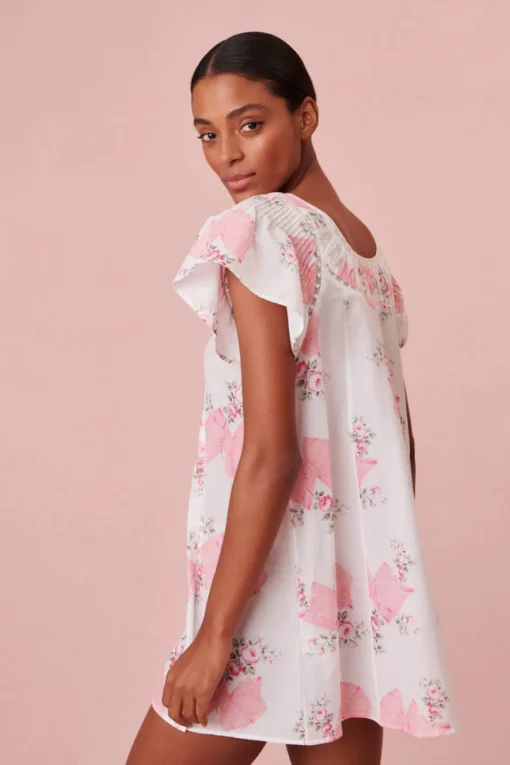 Women LoveShackFancy Sashi Flutter Sleeve Nightgown