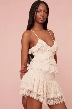 Women LoveShackFancy Saturn Embroidered Cami Top