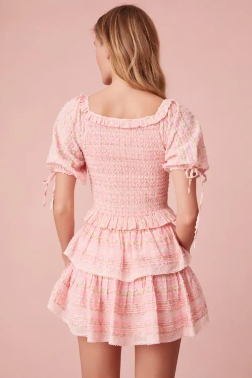 Women LoveShackFancy Signature Fragrance Print Ruffle Mini Skirt