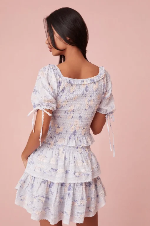 Women LoveShackFancy Signature Fragrance Print Ruffle Mini Skirt