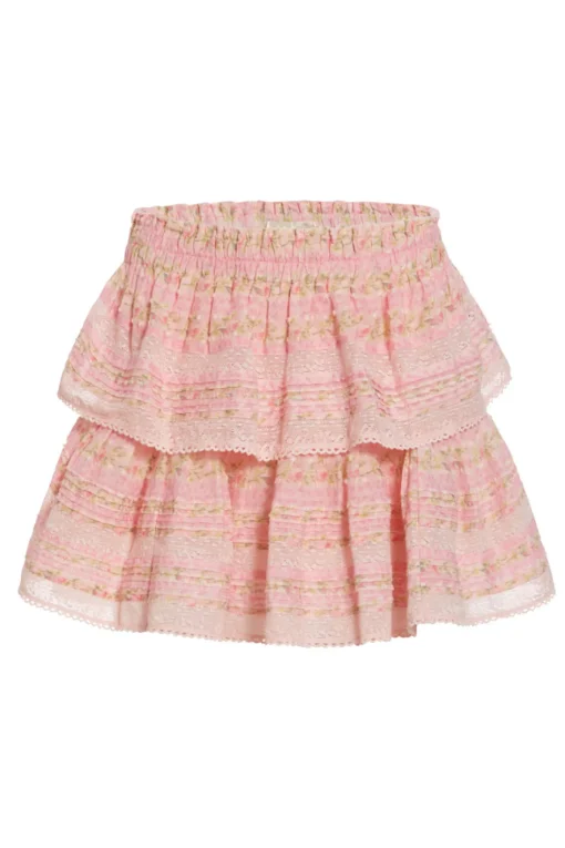 Women LoveShackFancy Signature Fragrance Print Ruffle Mini Skirt