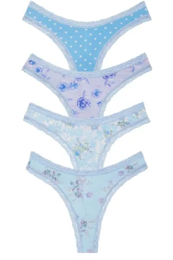 Women LoveShackFancy 4 Pack Thong Box