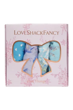 Women LoveShackFancy 4 Pack Thong Box