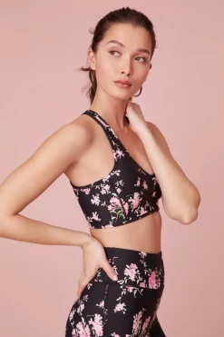 Women LoveShackFancy Solange Floral Sports Bra