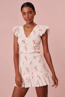 Women LoveShackFancy Sonora Smocked Mini Dress