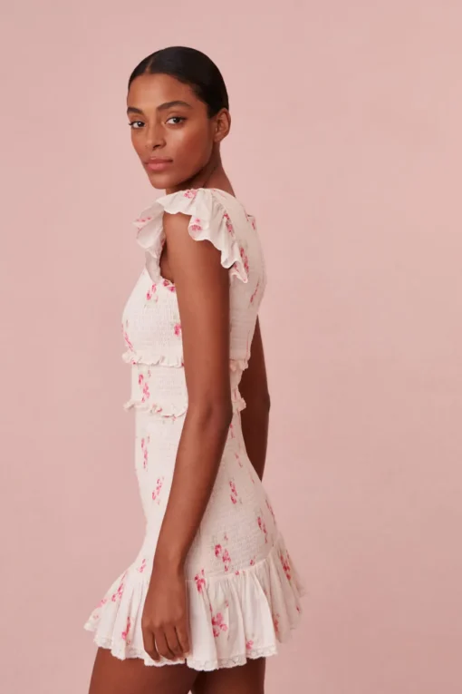 Women LoveShackFancy Sonora Smocked Mini Dress