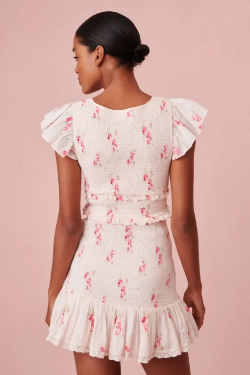 Women LoveShackFancy Sonora Smocked Mini Dress