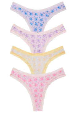Women LoveShackFancy 4 Pack Thong Box