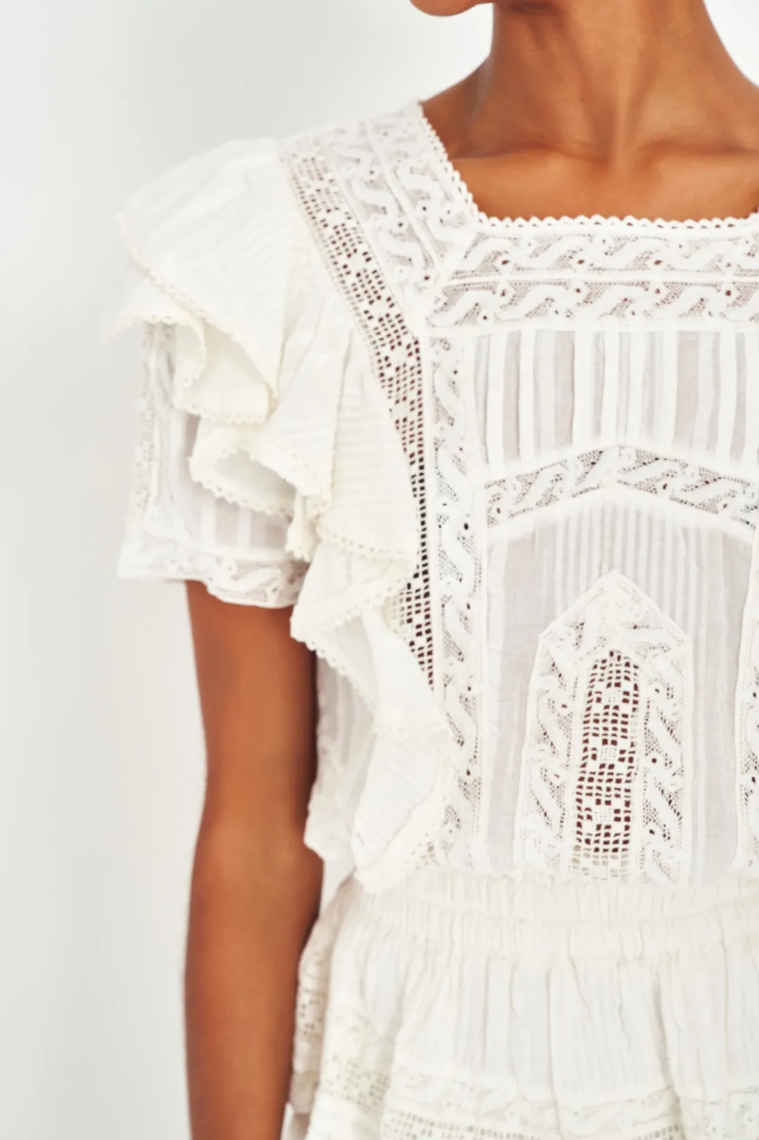 Women LoveShackFancy Stella Heritage Mini Dress