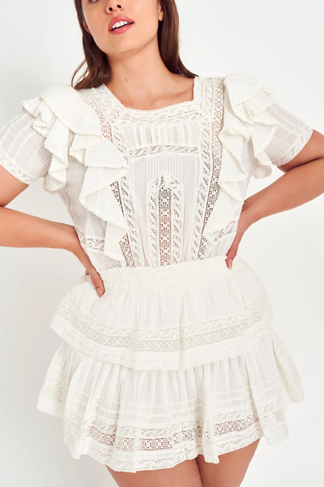 Women LoveShackFancy Stella Heritage Mini Dress