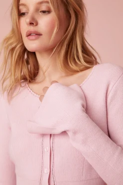 Women LoveShackFancy Stonington Peplum Cardigan