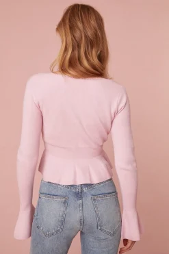Women LoveShackFancy Stonington Peplum Cardigan