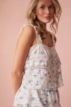 Women LoveShackFancy Sully Floral Tank Top