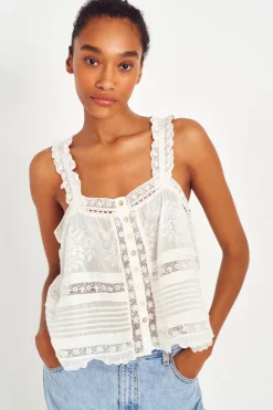 Women LoveShackFancy Sully HeritageTank Top