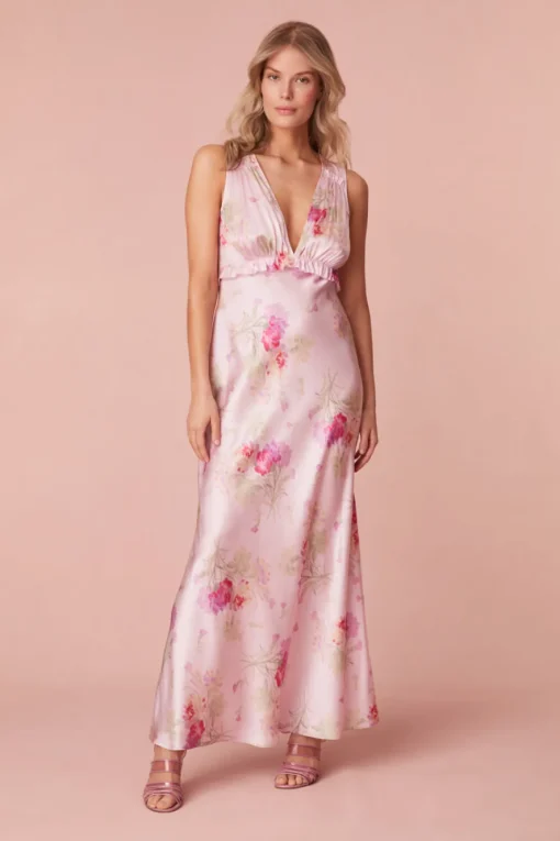 Women LoveShackFancy Suniva Silk Charmeuse Slip Dress