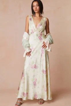 Women LoveShackFancy Suniva Silk Charmeuse Slip Dress