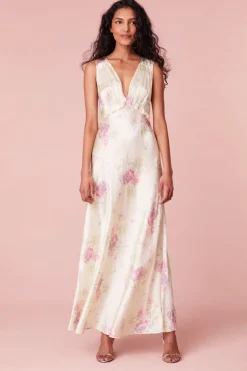 Women LoveShackFancy Suniva Silk Charmeuse Slip Dress