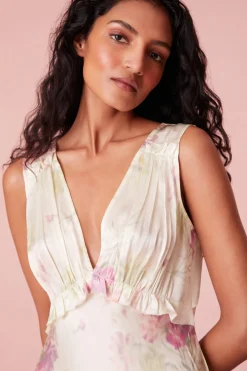Women LoveShackFancy Suniva Silk Charmeuse Slip Dress