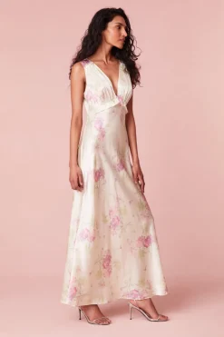 Women LoveShackFancy Suniva Silk Charmeuse Slip Dress