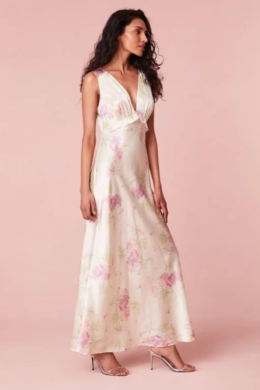 Women LoveShackFancy Suniva Silk Charmeuse Slip Dress