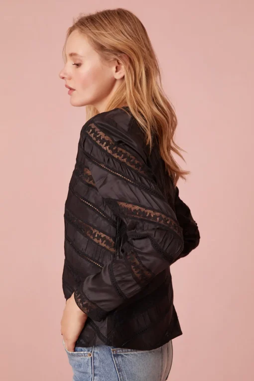 Women LoveShackFancy Tandra V-Neck Blouse