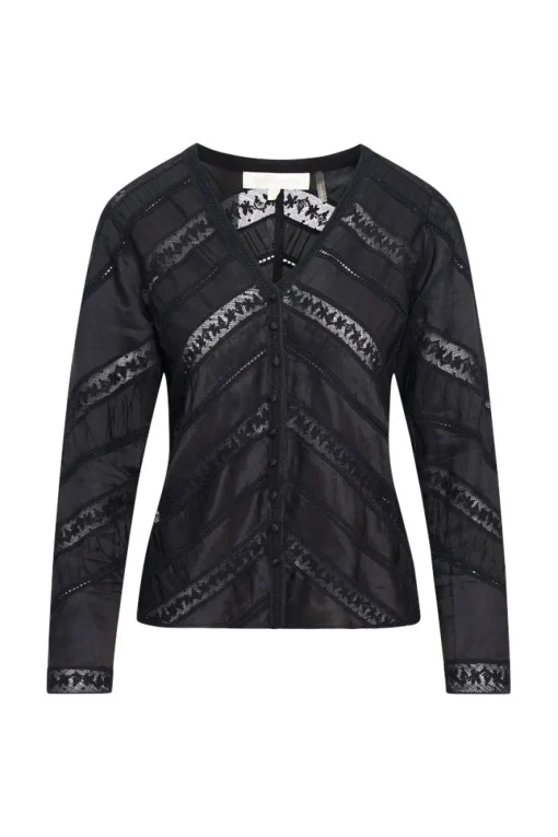 Women LoveShackFancy Tandra V-Neck Blouse