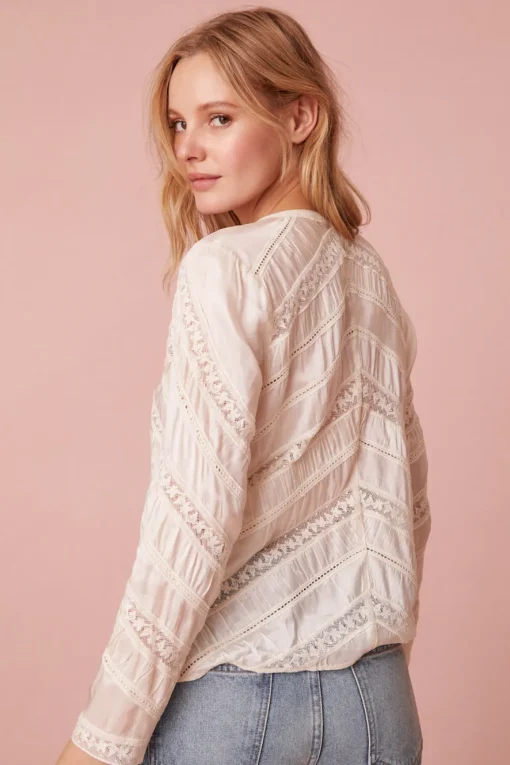 Women LoveShackFancy Tandra V-Neck Blouse