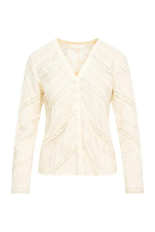 Women LoveShackFancy Tandra V-Neck Blouse