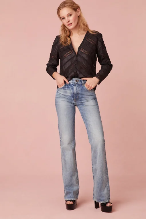 Women LoveShackFancy Tandra V-Neck Blouse