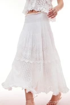 Women LoveShackFancy Tian Eyelet Maxi Skirt