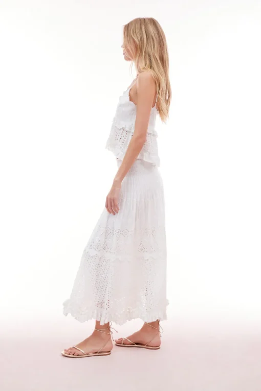 Women LoveShackFancy Tian Eyelet Maxi Skirt