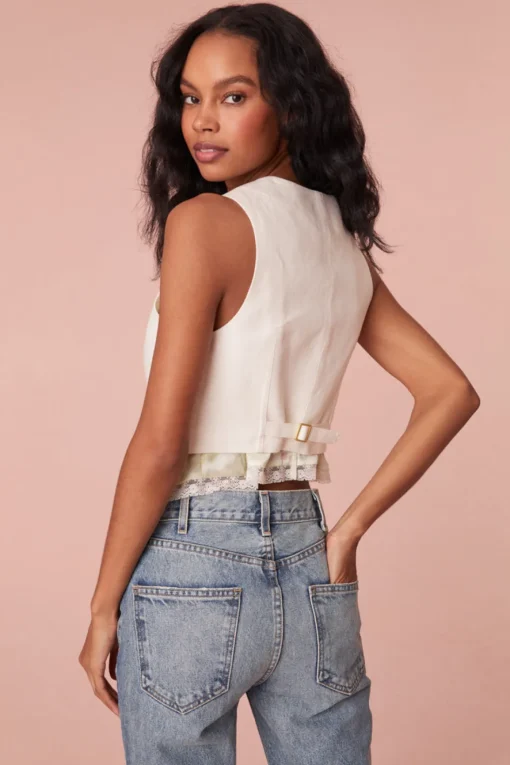 Women LoveShackFancy Tintley Button Down Vest