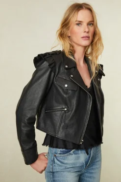 Women LoveShackFancy Torrez Leather Jacket