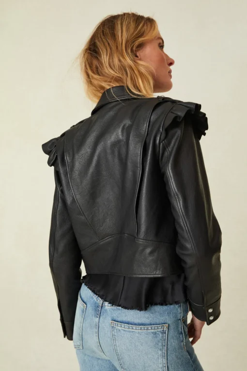 Women LoveShackFancy Torrez Leather Jacket
