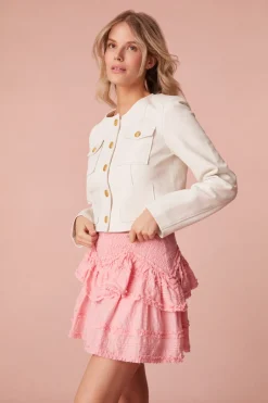 Women LoveShackFancy Tribeca Cotton Mini Skirt