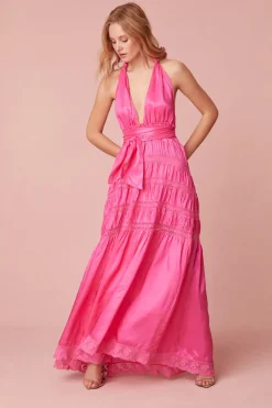 Women LoveShackFancy Vendima Halter Maxi Dress