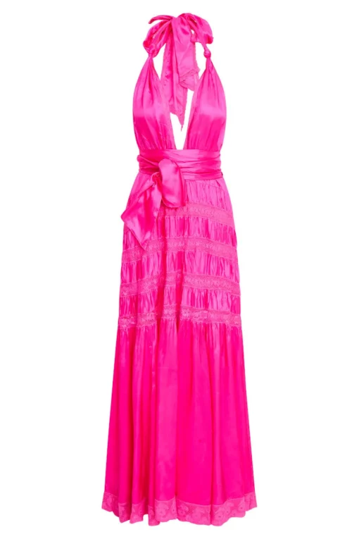 Women LoveShackFancy Vendima Halter Maxi Dress