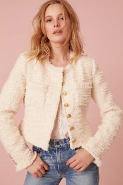 Women LoveShackFancy Vermont Tweed Cropped Jacket