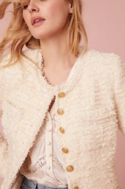 Women LoveShackFancy Vermont Tweed Cropped Jacket
