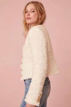 Women LoveShackFancy Vermont Tweed Cropped Jacket