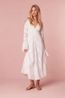 Women LoveShackFancy Weil Cotton Lace Maxi Dress