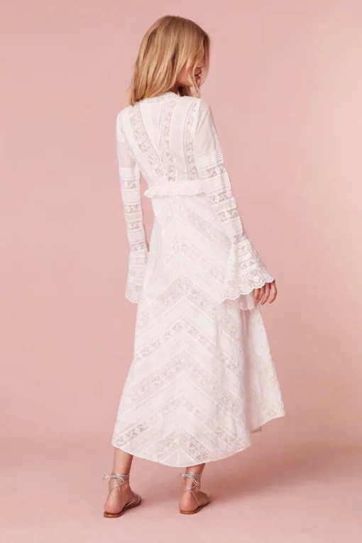 Women LoveShackFancy Weil Cotton Lace Maxi Dress