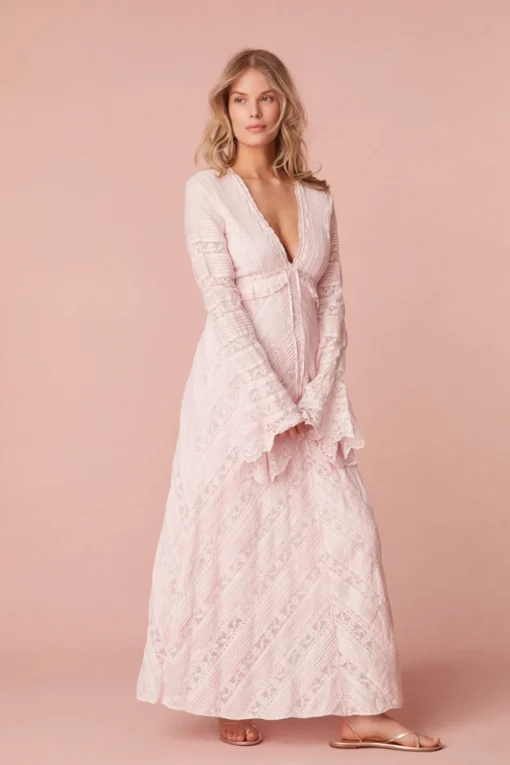 Women LoveShackFancy Weil Cotton Lace Maxi Dress