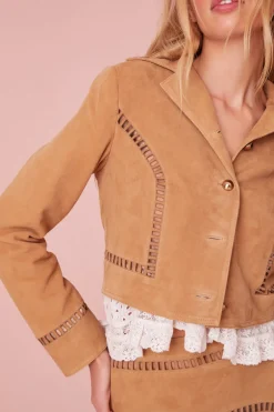 Women LoveShackFancy Willie Suede Jacket