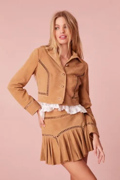 Women LoveShackFancy Willie Suede Jacket